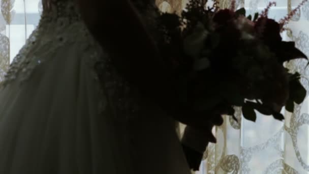 Siluet de bouquet de mariage — Video