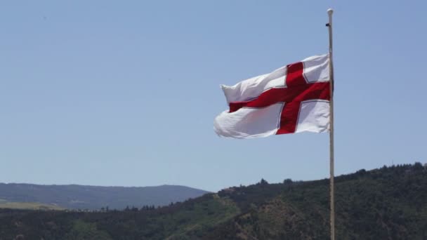 Gürcistan'ın dini bayrağı — Stok video