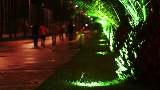 Batoemi Boulevard nacht — Stockvideo