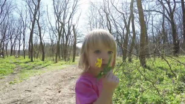 Bambina in natura — Video Stock