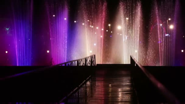 Fontaine dansante la nuit — Video