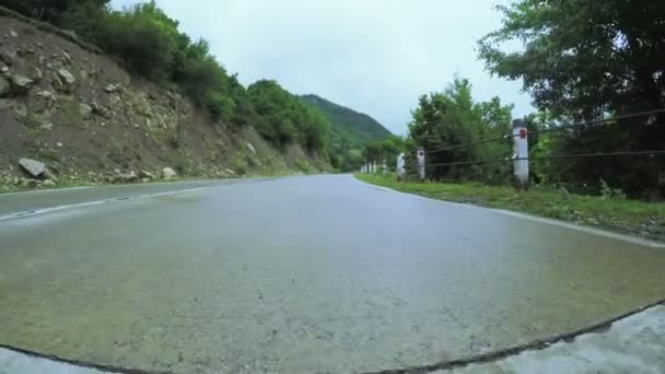 Bergsväg från bil — Stockvideo