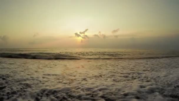 Havet solnedgången kvällen — Stockvideo