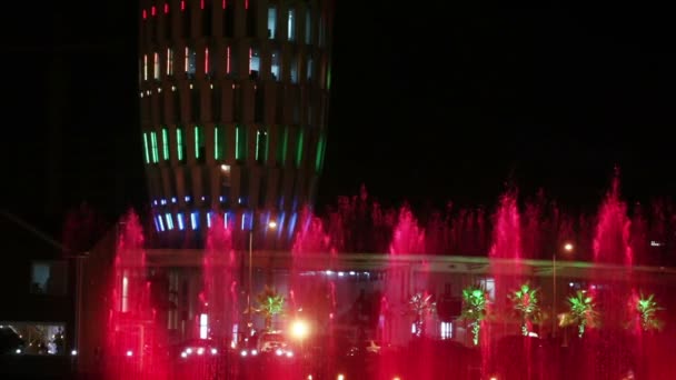 Fontaine dansante la nuit — Video