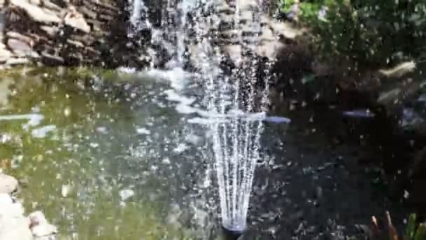 Cascada artificial en el parque — Vídeos de Stock