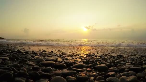 Pôr do sol mar noite — Vídeo de Stock