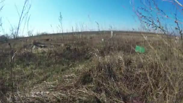 Primavera do cemitério abandonado — Vídeo de Stock