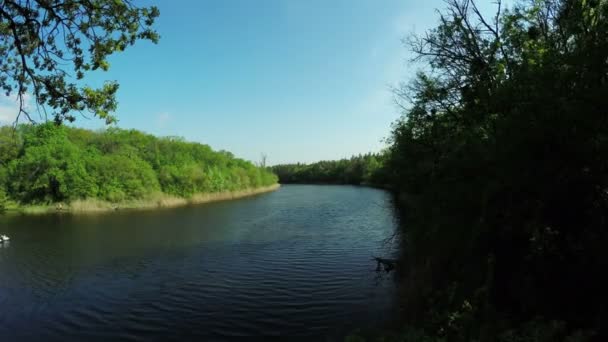 Fiume gonfiabile della barca — Video Stock