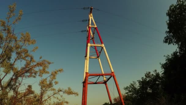 Stožár energie v přírodě — Stock video