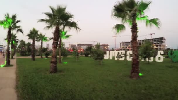 Batum gecesi Bulvarı — Stok video