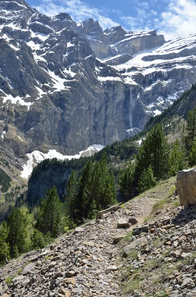 Turistická stezka do cirque Gavarnie — Stock fotografie