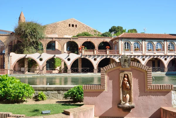 Spa resort in the Spanish village Montbrio del Camp — Stock Photo, Image