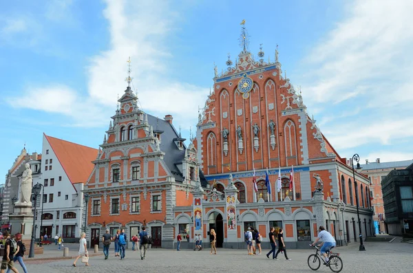 Casa lendária dos Blackheads, Riga — Fotografia de Stock