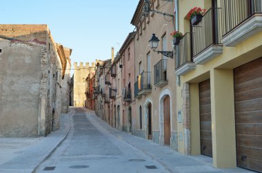 Montblanc İspanyol şehrin antik cadde