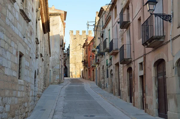 Ancient street of the Spanish town Montblanc — Stock Photo, Image