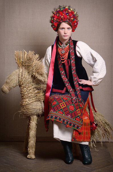 Ukrainian woman in the national costume