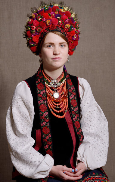 Ukrainian bride in the national costume