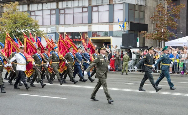 Military parade in the Ukrainian capital — Stock Photo, Image