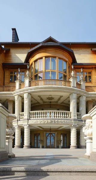 Honka Wohnhaus Mezhyhirya Park Novi Petrivtsi Der Nähe Von Kiew — Stockfoto