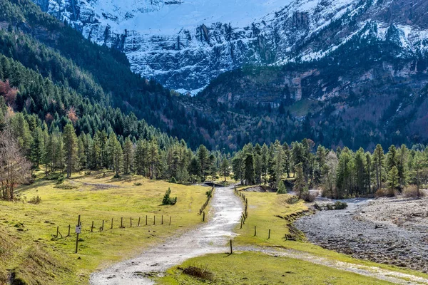 Krásný Gavarnie Cirkus Francie Podzim — Stock fotografie