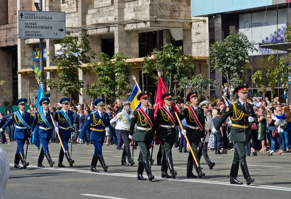 Военный парад в столице Украины — стоковое фото