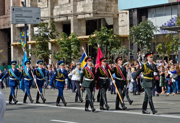 Parata militare nella capitale ucraina — Foto Stock