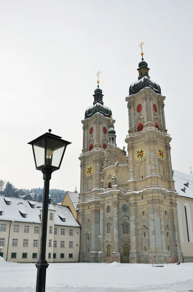 Зимний вид на швейцарский город Санкт-Галлен — стоковое фото