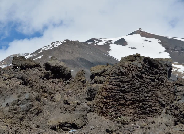 Vulkanisk sten på vulkanen etna — Stockfoto