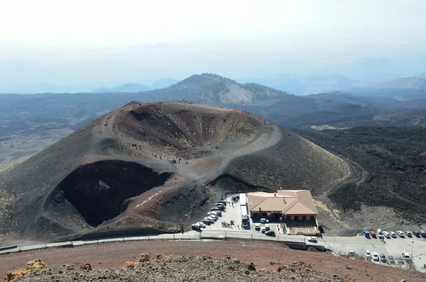 Lateral crater of the volcano Etna — Stock Photo, Image