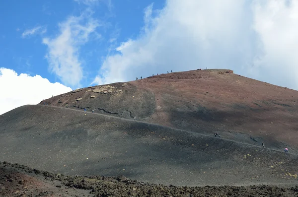 Wulkanicznych zboczach wulkanu etna — Zdjęcie stockowe