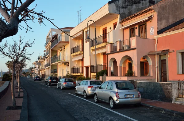 Sunset in the Italian town Acireale — Stock Photo, Image