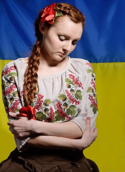 우크라이나어 여자 실망된 — 스톡 사진