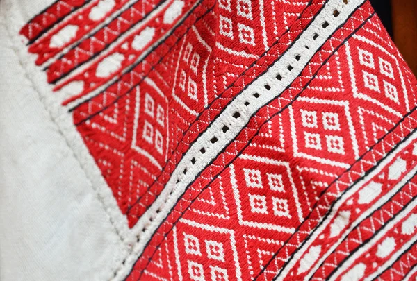 Close-up of the Ukrainian embroidery — Stock Photo, Image