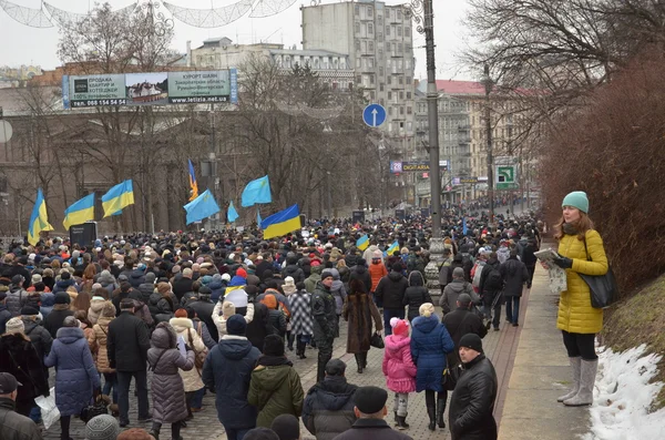 Verdighet mars i den ukrainske hovedstaden – stockfoto