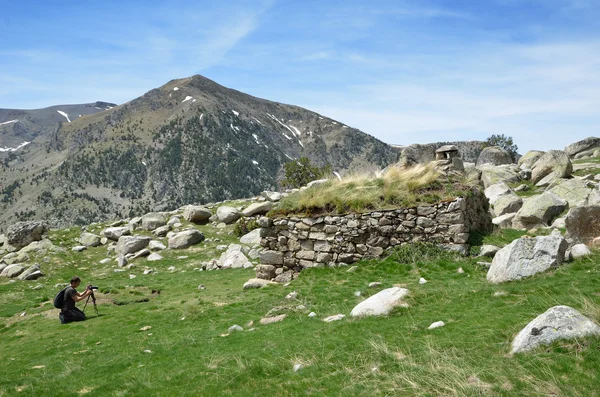 Fotografowanie na wiosnę Pyrenees — Zdjęcie stockowe