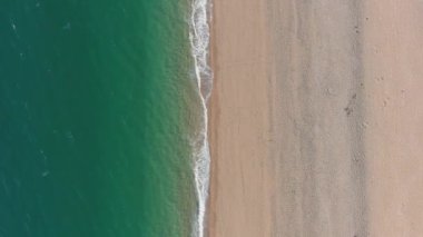Devon, İngiltere 'deki Slapton Beach' in hava görüntüleri.