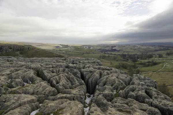 Veiw do topo da enseada malham — Fotografia de Stock