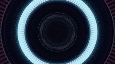 Bilim kurgu uzay gemisi ya da uzay istasyonu tünelinin içini incele. Animasyon. Boş bilim kurgu gece koridoru olan gelecekçi uzaylı gemisi, kusursuz döngü..