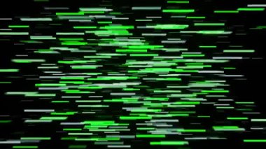 Matrix 'te fırça darbeleri. Animasyon. Siyah arka planda iten renkli darbelerin güzel akışı. Nabız akışı neon darbeleri. Darbelerin akışı merkezden geri püskürtülür