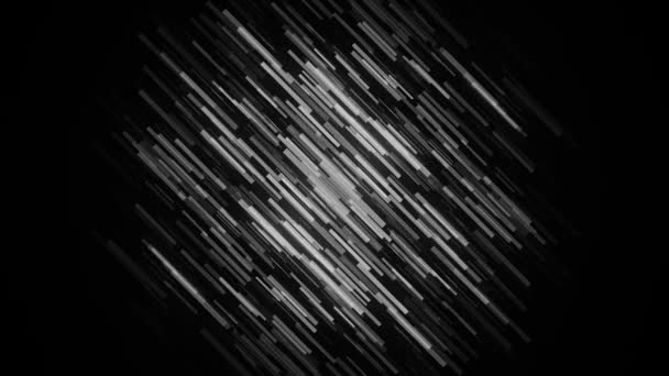 Ροή διαγώνιων γραμμών του πίνακα. Κινούμενα σχέδια. Φωτεινό ρεύμα κινούμενων εγκεφαλικών επεισοδίων σε μαύρο φόντο. Διαγώνιο ρεύμα γραμμών που κινείται αργά στο σκοτεινό διάστημα — Αρχείο Βίντεο