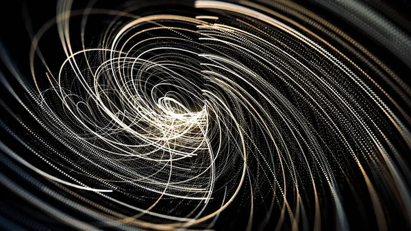 Rotación mágica del espacio galáctico girando vórtice en el espacio exterior. Animación. Millones abstractos de flexión de rayas estrechas volando sobre fondo negro con alta velocidad, bucle sin costuras. — Foto de Stock