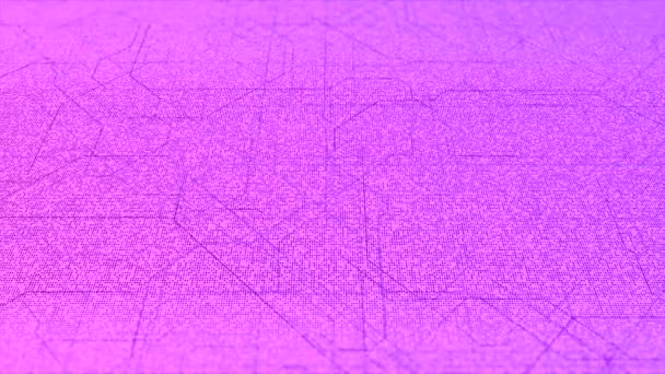 Diagrama da placa de linhas móveis. Animação. Fundo tecnológico brilhante com linhas móveis em forma de diagrama. Padrão de diagrama de computador ou mapa de estrada no ciberespaço — Vídeo de Stock