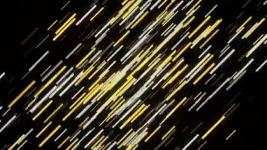 Çapraz çizgiler, soyut geometrik arkaplan, kusursuz döngü. Animasyon. Renkli parlayan çizgiler rastgele hareket ediyor.