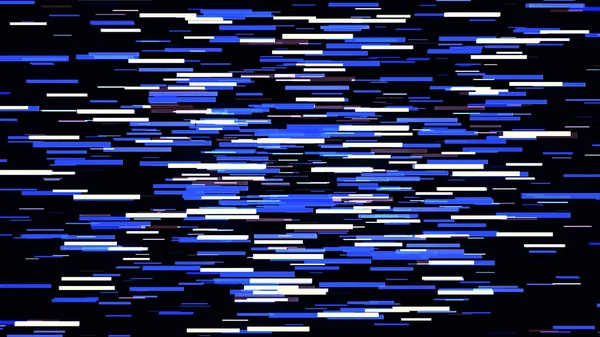 Astratto colorato brevi linee orizzontali che si muovono in modo casuale su sfondo nero. Animazione. Movimenti 3D di strisce strette infinite, loop senza soluzione di continuità. — Foto Stock