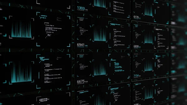 Stock market abstract background with financial data analysis. Animation. Business infographics for financial investment report, seamless loop. — Stock Photo, Image