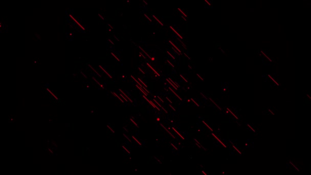 Visualización abstracta de las células sanguíneas que fluyen lentamente sobre el fondo negro, bucle sin fisuras. Animación. Líneas rectas de color rojo, flujo sanguíneo, concepto de medicina. — Vídeos de Stock