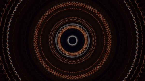 Abstraktní vesmírný hypnotický radiální tunel na černém pozadí, bezešvé smyčky. Animace. Futuristický vzor s blikajícími kroužky. — Stock fotografie