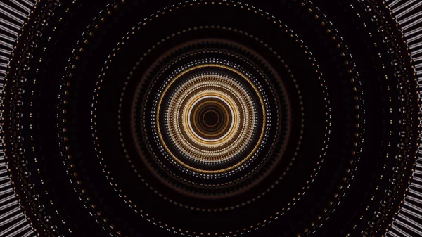 Abstract outer space hypnotic radial tunnel on black background, seamless loop. Animation. Futuristic pattern with blinking rings. — Stock Photo, Image