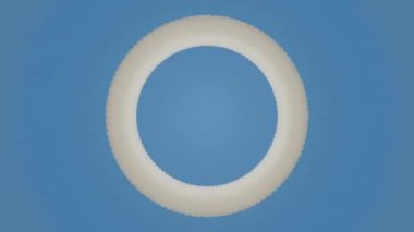 Eş merkezli yörüngeleri olan ve ışık renklerini değiştiren fraktal hedef. Animasyon. Hipnotik hareket grafikleri yanıp sönen halkalar, kusursuz döngü.