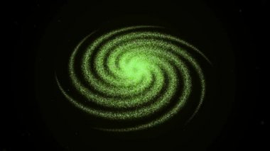 Uzayda bir evrenin yaratılışının soyut görüntüsü. Animasyon. Küçük parçacıkların renkli patlaması, Büyük Patlama kavramı.